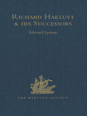 cover image of Richard Hakluyt and his Successors